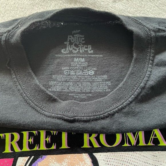 Tupac Poetic Justice black short sleeve graphic tshirt Men's Medium - Picture 3 of 5